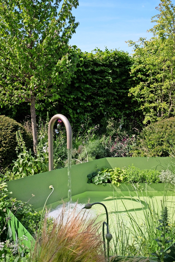 Water feature at the Chelsea Flower Show.
